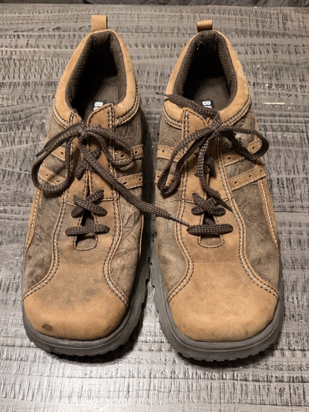Bed Stu The Next Step Chunky Brown and Tan Casual Lace-Up Shoes